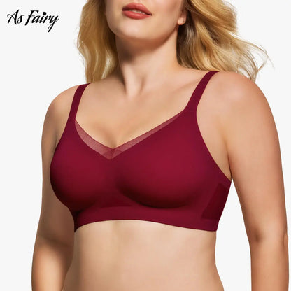 Asfairy Women'S Seamless Wireless Bra Full Coverage Push up No Underwire Tshirt Comfortable Womenwear Everyday Jelly Underwear Bras Machine Washable U-Back & Crisscross Back Semi-Fixed Pads #Summervibes Summervibes