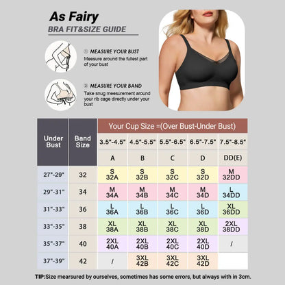 Asfairy Women'S Seamless Wireless Bra Full Coverage Push up No Underwire Tshirt Comfortable Womenwear Everyday Jelly Underwear Bras Machine Washable U-Back & Crisscross Back Semi-Fixed Pads #Summervibes Summervibes